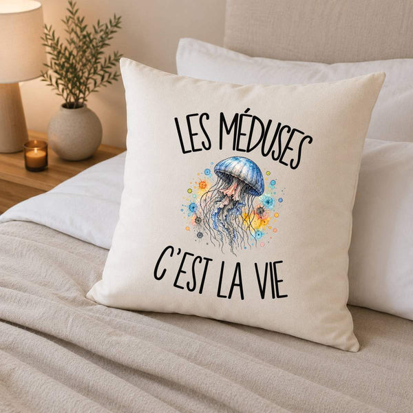 Housse de Coussin Les méduses c'est la vie