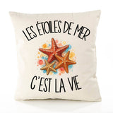 Housse de Coussin Les étoiles de mer c'est la vie