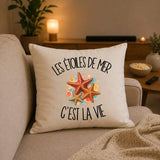 Housse de Coussin Les étoiles de mer c'est la vie