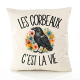 Housse de Coussin Les corbeaux c'est la vie