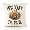 Housse de Coussin Mon poney c'est ma vie