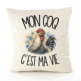 Housse de Coussin Mon coq c'est ma vie