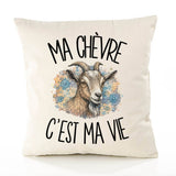 Housse de Coussin Ma chèvre c'est ma vie