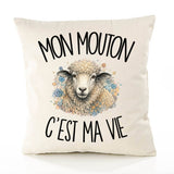 Housse de Coussin Mon mouton c'est ma vie
