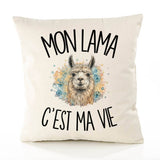 Housse de Coussin Mon lama c'est ma vie