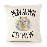 Housse de Coussin Mon alpaga c'est ma vie