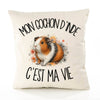 Housse de Coussin Mon cochon d'Inde c'est ma vie