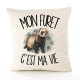 Housse de Coussin Mon furet c'est ma vie