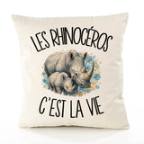 Housse de Coussin Les rhinocéros c'est la vie