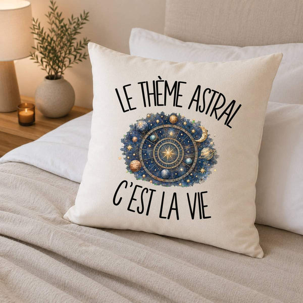 Housse de Coussin Le thème astral c'est la vie