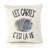 Housse de Coussin Les cartes c'est la vie