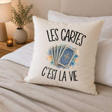 Housse de Coussin Les cartes c'est la vie