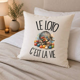 Housse de Coussin Le loto c'est la vie