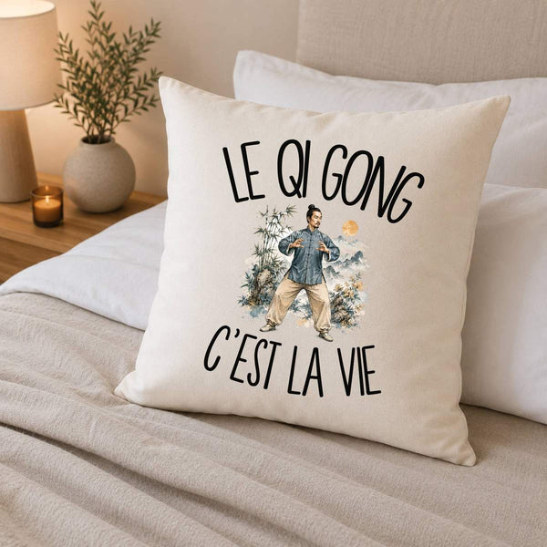 Housse de Coussin Le qi gong c'est la vie