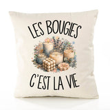 Housse de Coussin Les bougies c'est la vie