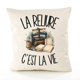 Housse de Coussin La reliure c'est la vie