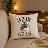 Housse de Coussin La reliure c'est la vie