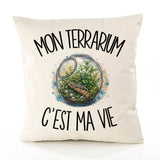 Housse de Coussin Mon terrarium c'est ma vie