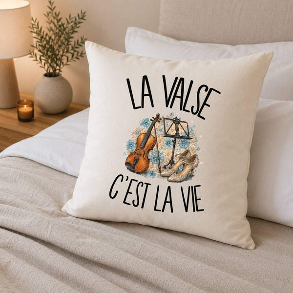 Housse de Coussin La valse c'est la vie
