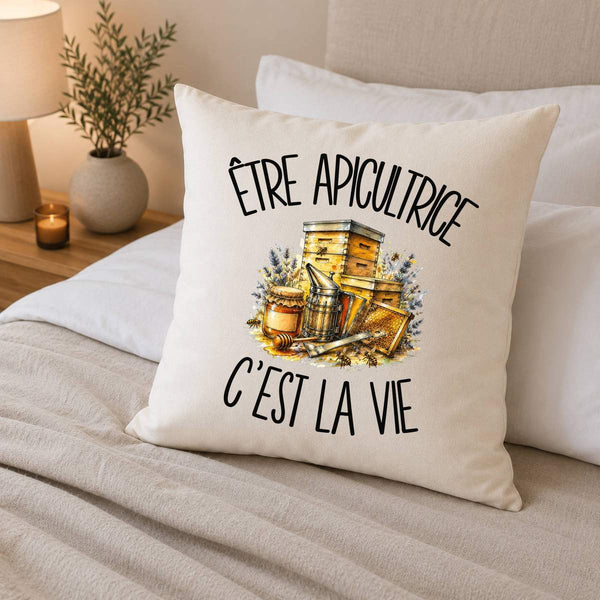 Housse de Coussin Être apicultrice c'est la vie