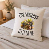 Housse de Coussin Être viticultrice c'est la vie