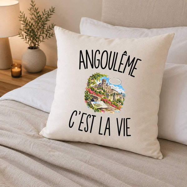 Housse de Coussin Angoulême c’est la vie