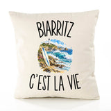 Housse de Coussin Biarritz c’est la vie