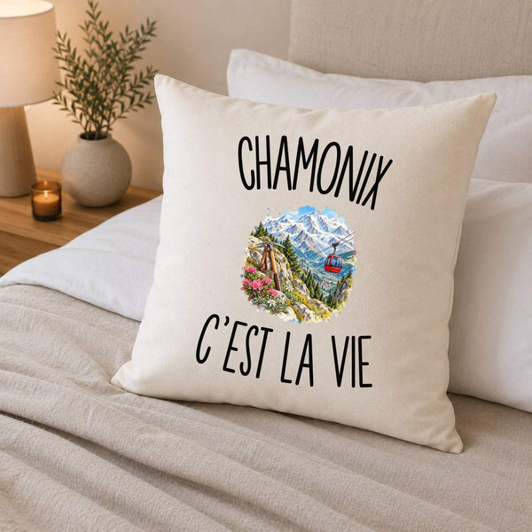 Housse de Coussin Chamonix c’est la vie