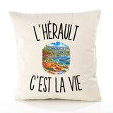 Housse de Coussin L’Hérault c’est la vie