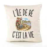 Housse de Coussin L’Île de Ré c’est la vie