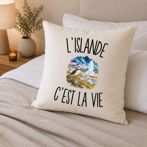 Housse de Coussin L’Islande c’est la vie