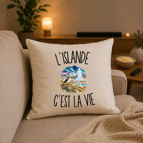 Housse de Coussin L’Islande c’est la vie