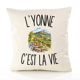 Housse de Coussin L’Yonne c’est la vie