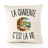 Housse de Coussin La Charente c’est la vie