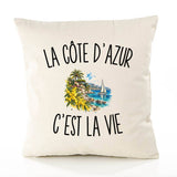 Housse de Coussin La Côte d’Azur c’est la vie