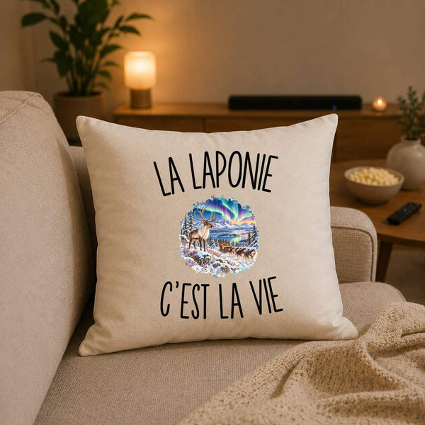 Housse de Coussin La Laponie c’est la vie