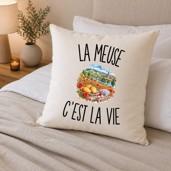 Housse de Coussin La Meuse c’est la vie