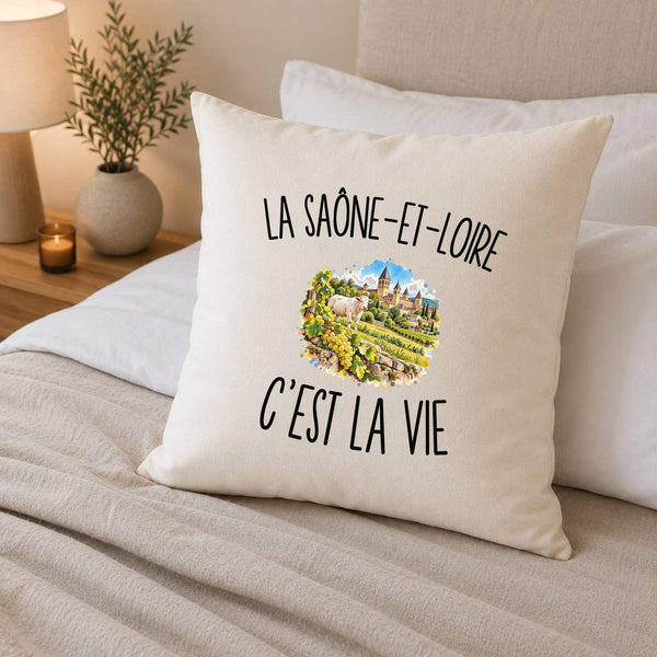 Housse de Coussin La Saône-et-Loire c’est la vie