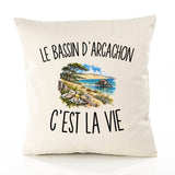 Housse de Coussin Le Bassin d’Arcachon c’est la vie