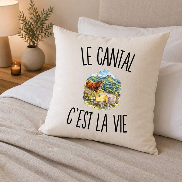 Housse de Coussin Le Cantal c’est la vie