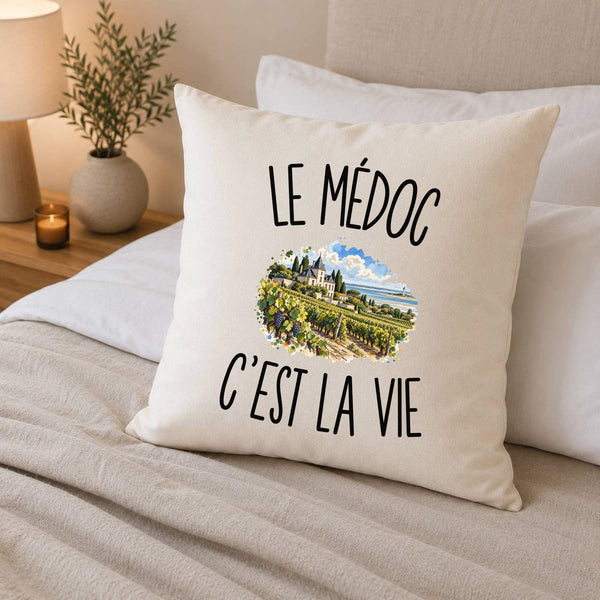 Housse de Coussin Le Médoc c’est la vie