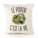 Housse de Coussin Le Poitou c’est la vie