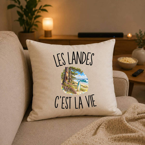 Housse de Coussin Les Landes c’est la vie