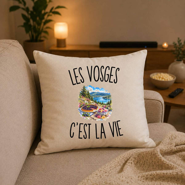 Housse de Coussin Les Vosges c’est la vie