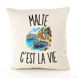 Housse de Coussin Malte c’est la vie