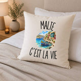 Housse de Coussin Malte c’est la vie