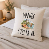 Housse de Coussin Nantes c’est la vie