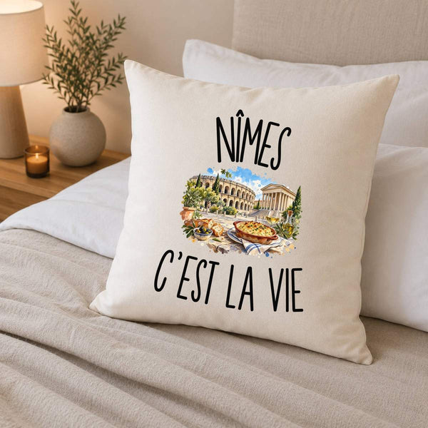 Housse de Coussin Nîmes c’est la vie