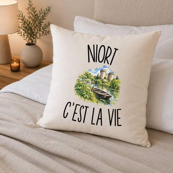 Housse de Coussin Niort c’est la vie