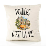 Housse de Coussin Poitiers c’est la vie